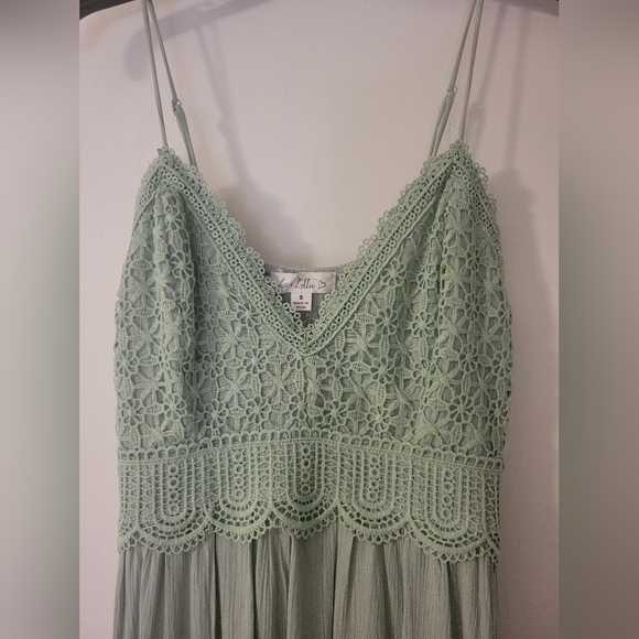 Green flowy dress size S - Picture 3 of 3